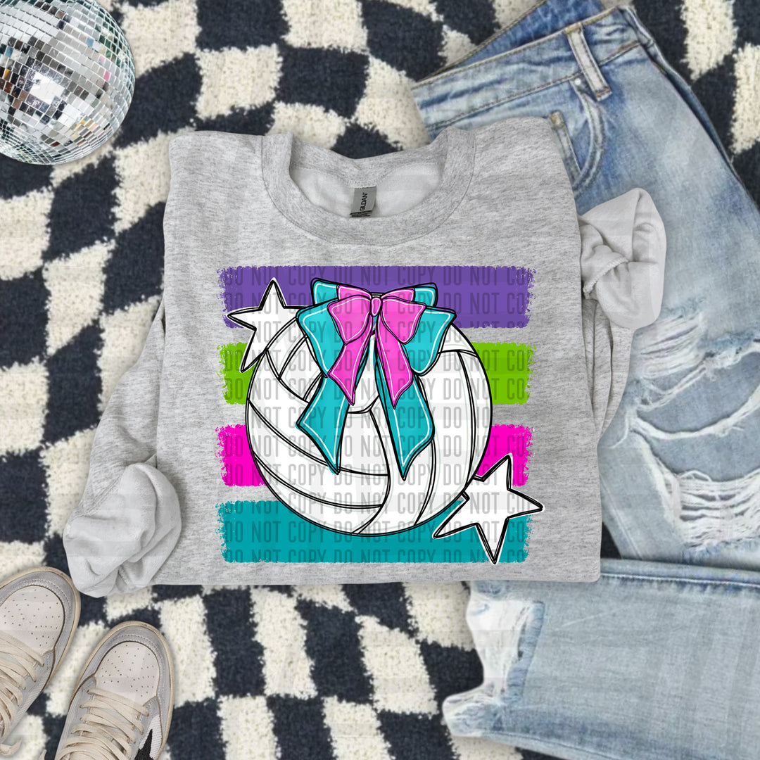 Volleyball Bow DTF Print