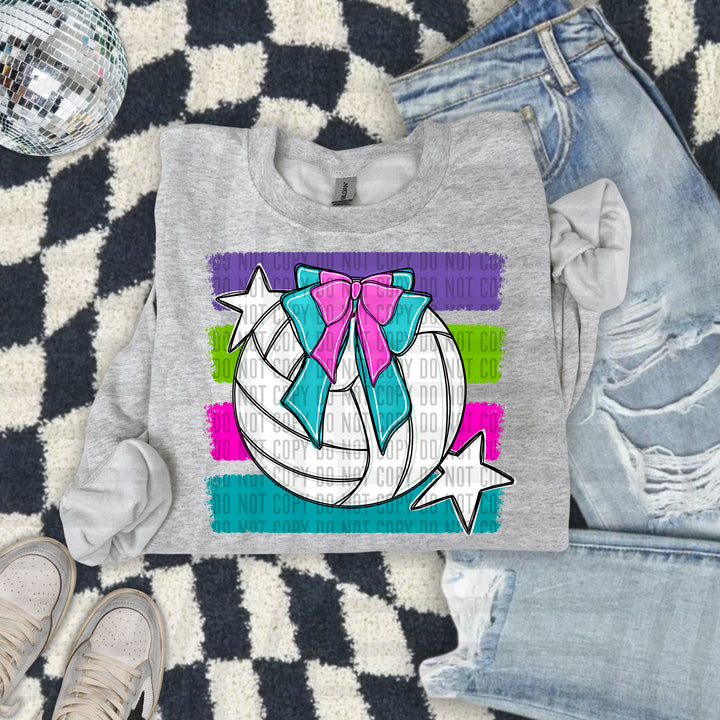 Volleyball Bow DTF Print