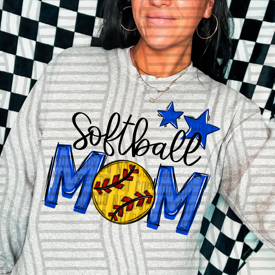 Sports Mom Softball DTF Print