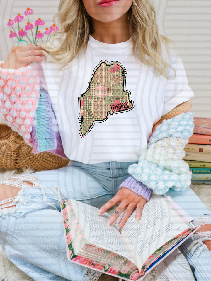 Butterfly Cottage States DTF Print