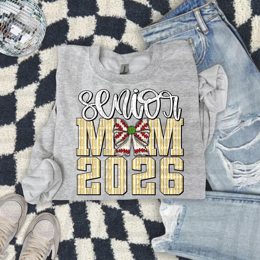 Senior Mom Baseball DTF Print