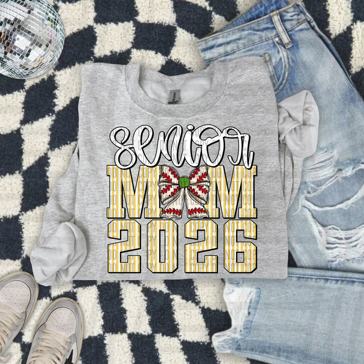 Senior Mom Baseball DTF Print