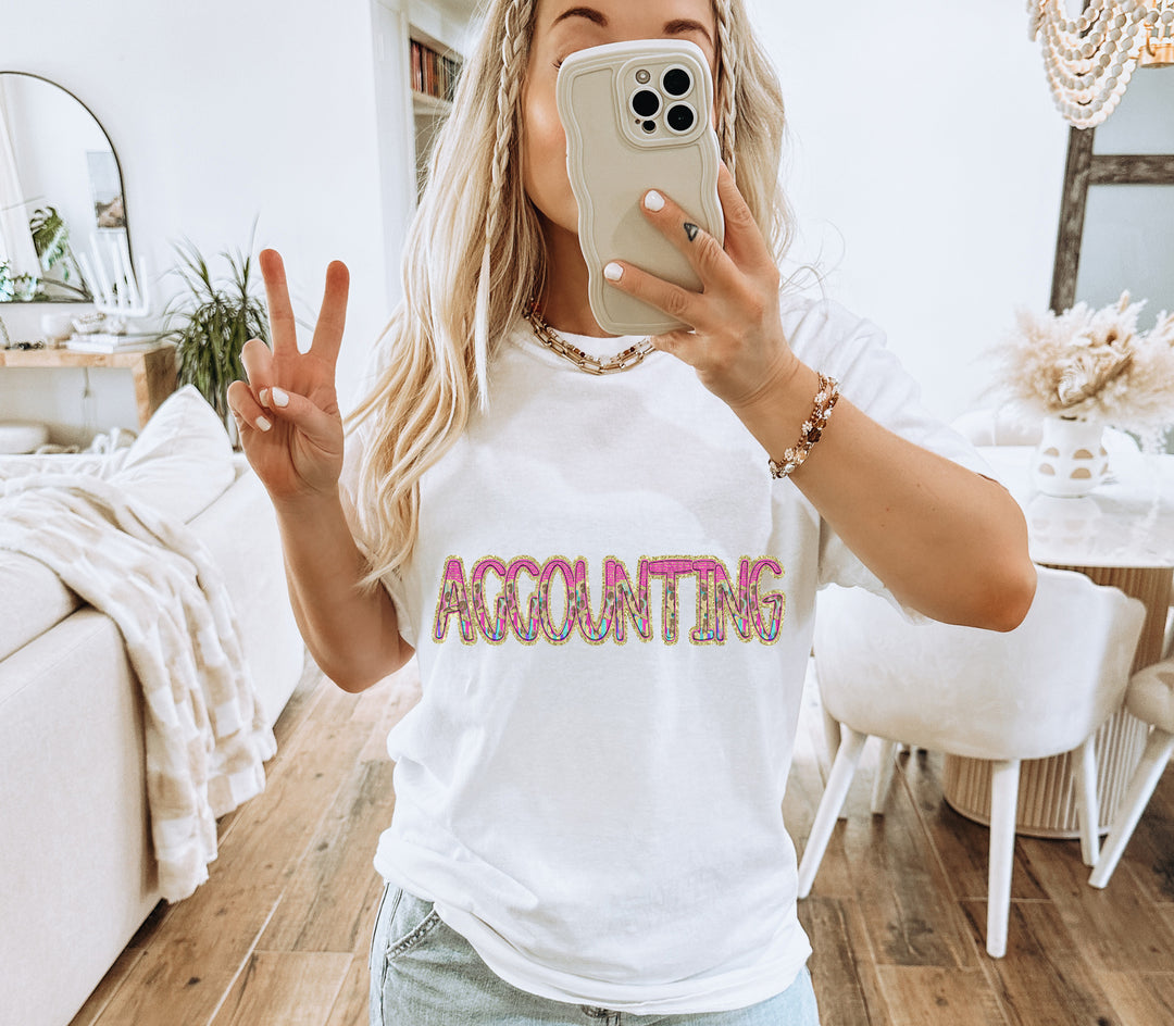 Preppy Leopard Occupations/Names DTF Print