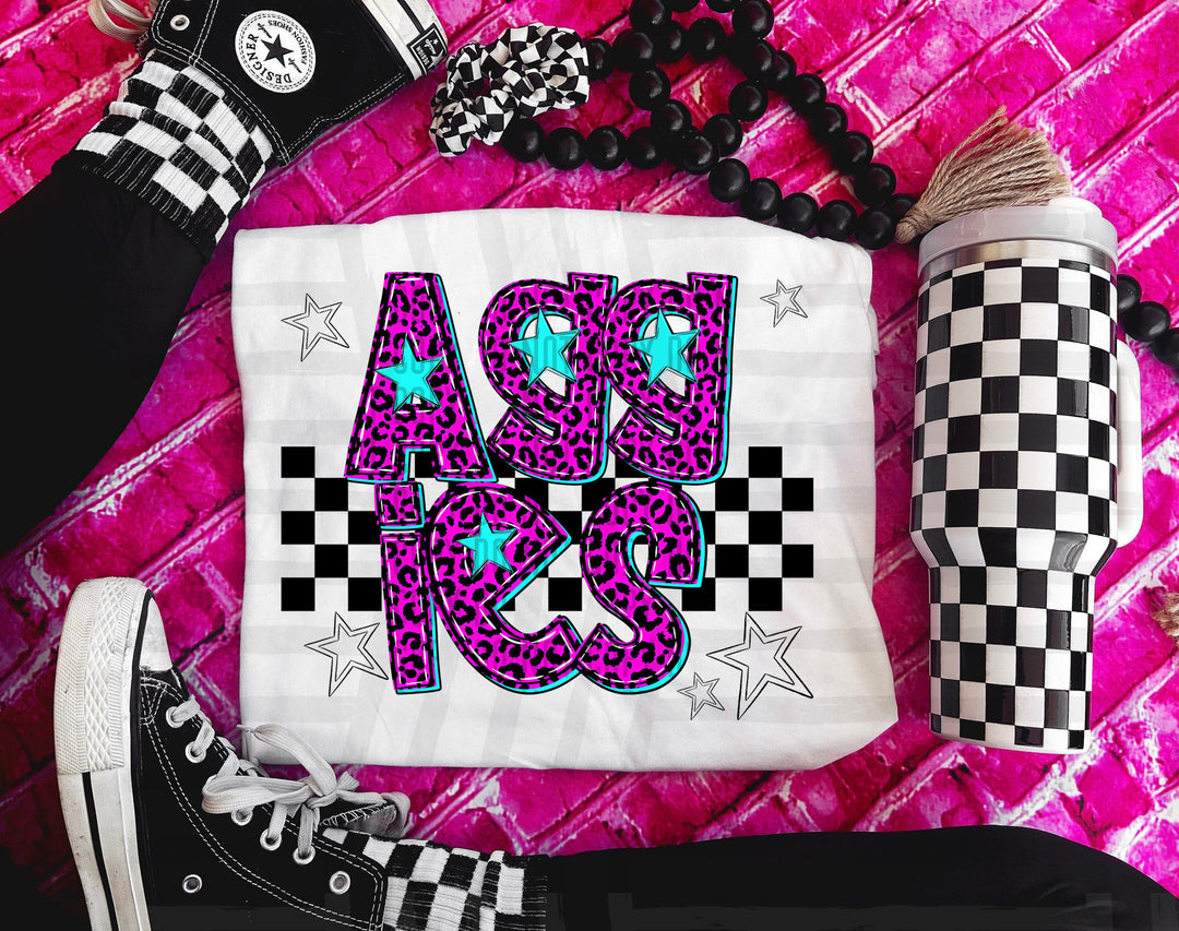 Pink Neon Leopard DTF Print