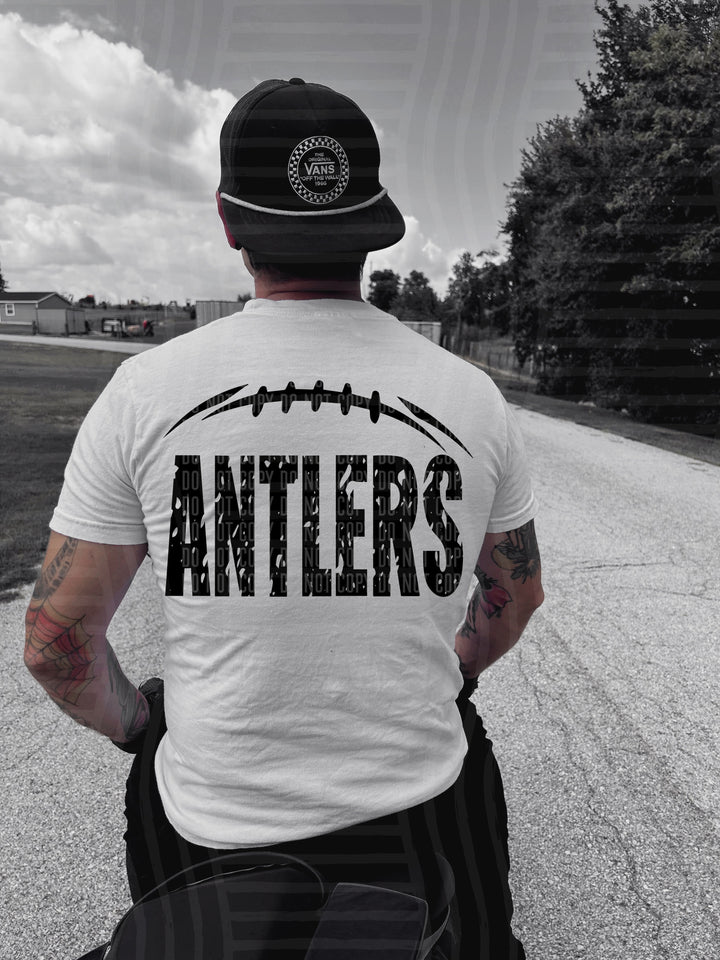 Solid Back Football DTF Print