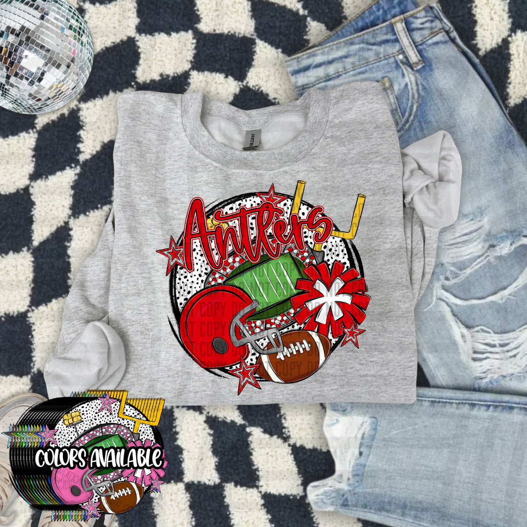 Football Round DTF Print