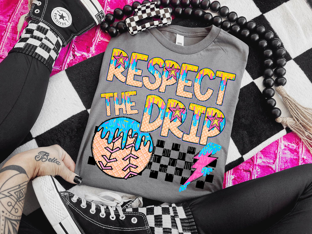 Respect The Drip Balls DTF Print