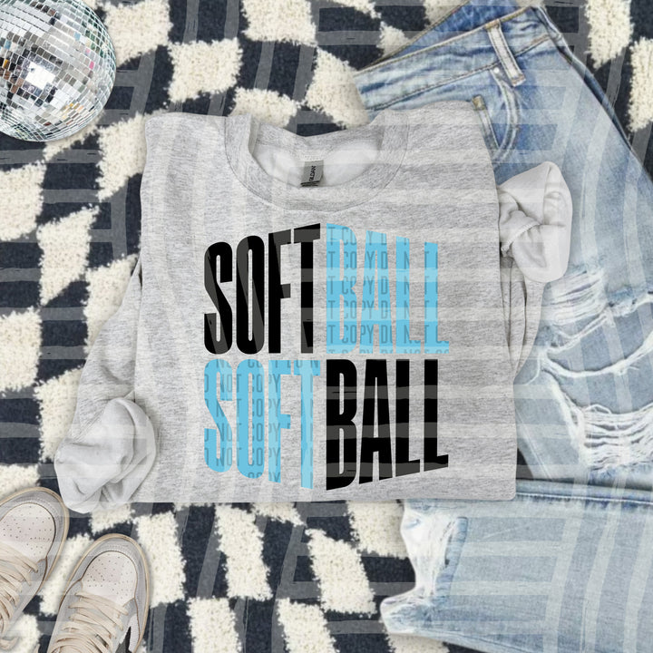 Softball Word Art DTF Print
