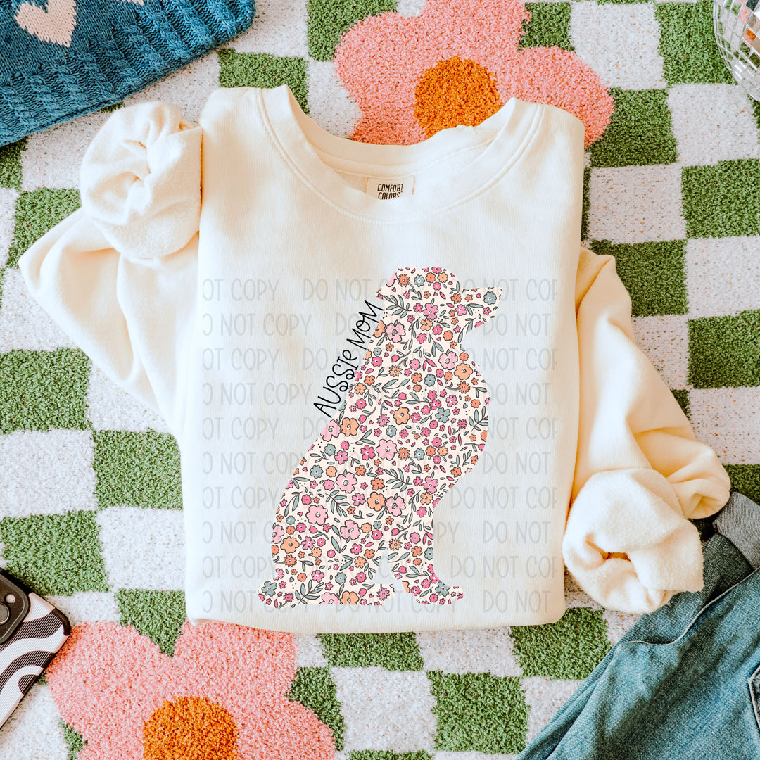 Dog Mom Floral DTF Print