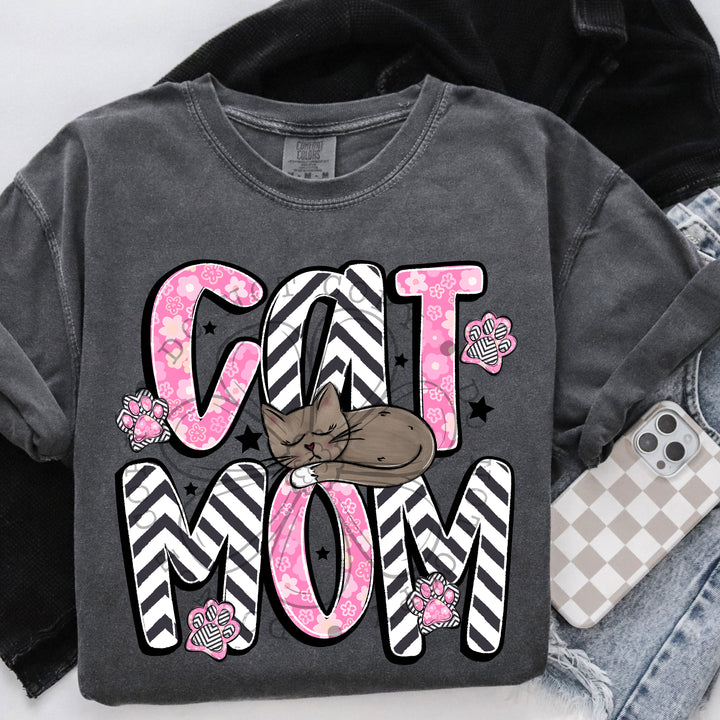 Cat Mom DTF Print