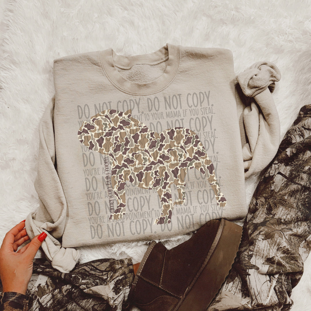 Duck Camo Dog Breeds DTF Print