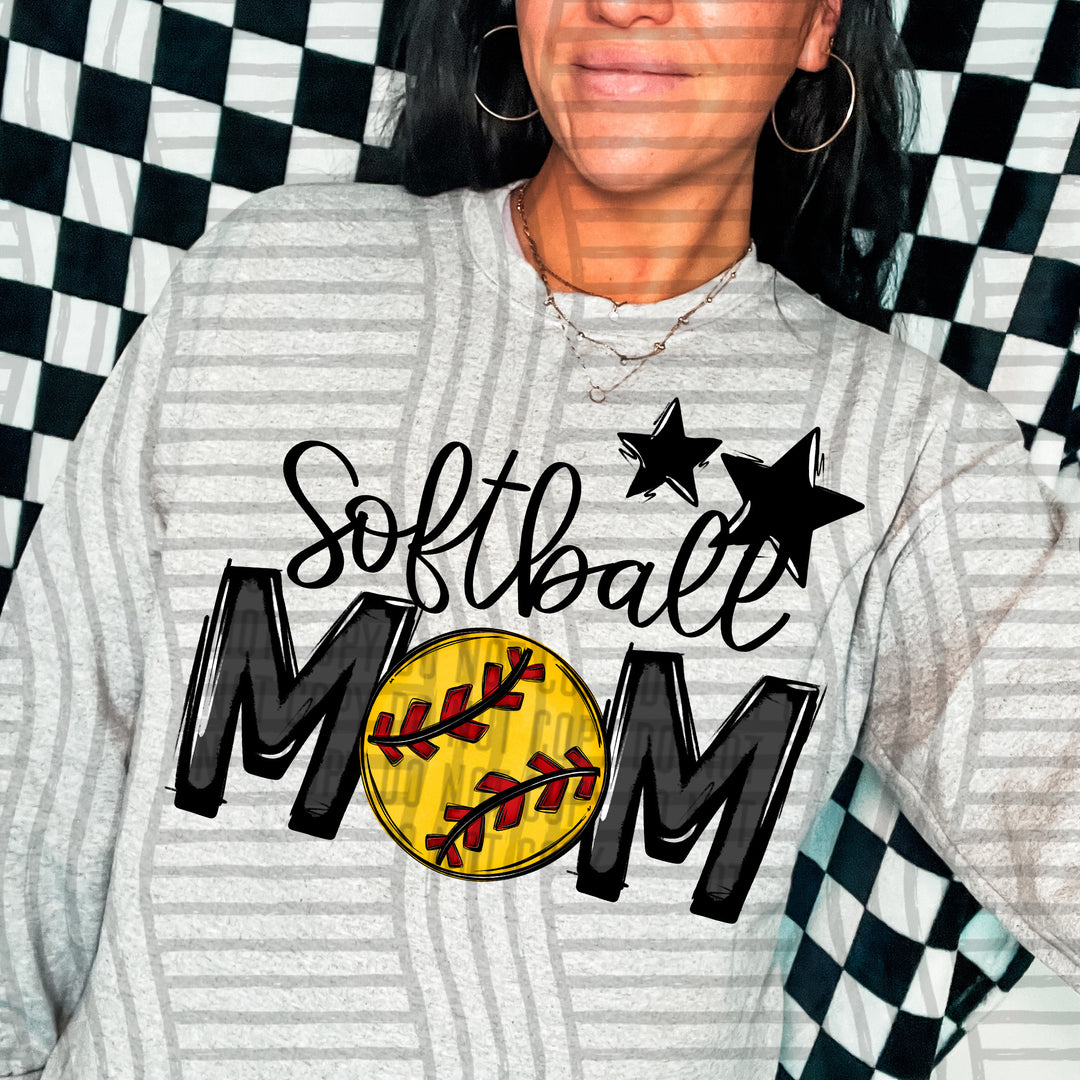 Sports Mom Softball DTF Print