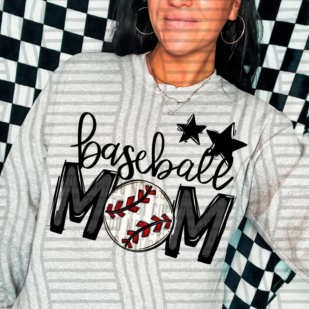 Sports Mom Baseball DTF Print
