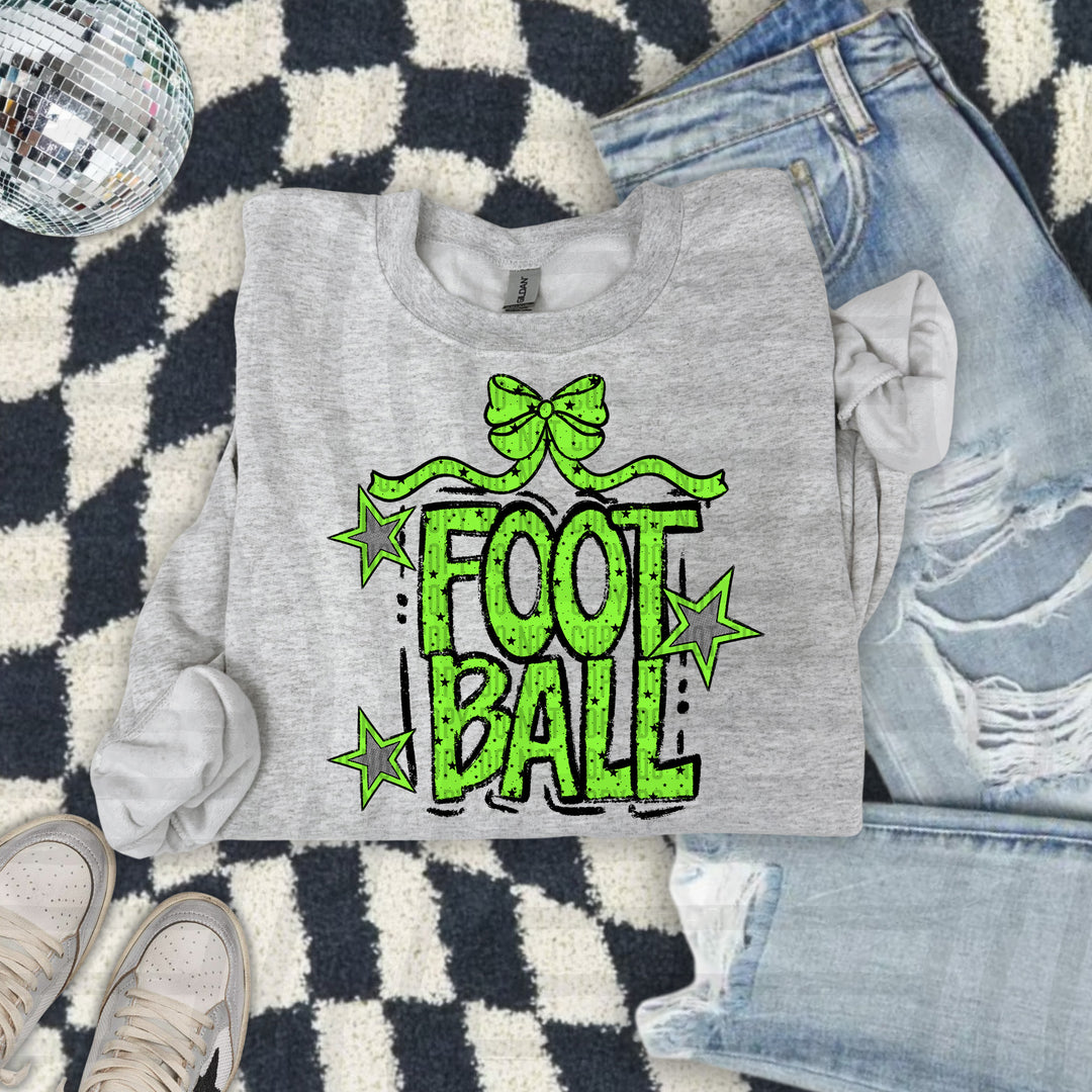 Football Bow DTF Print
