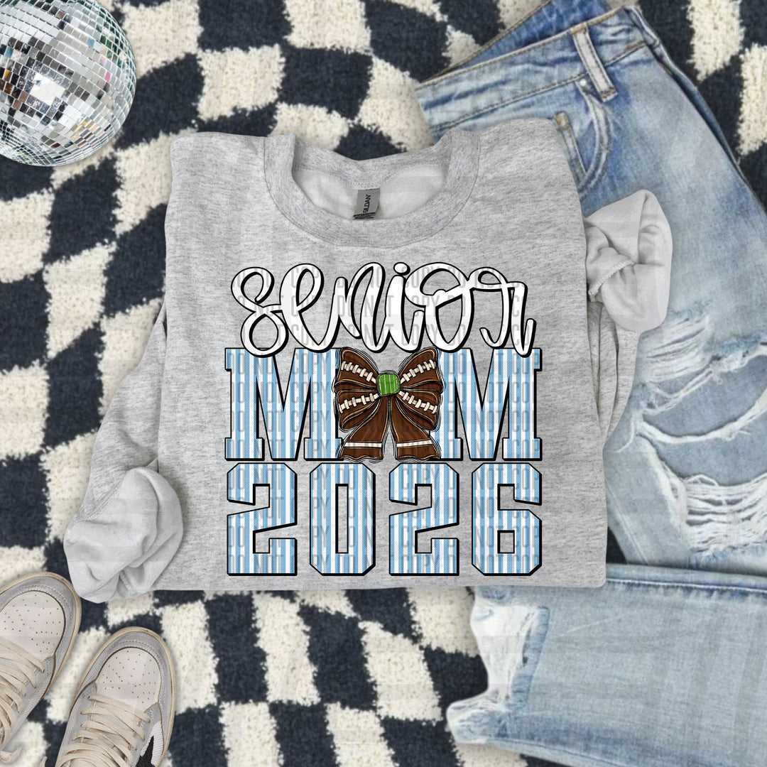 Senior Mom Football Seersucker DTF Print