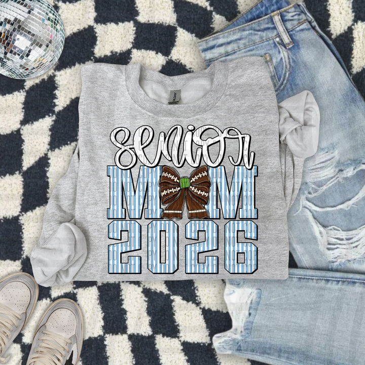 Senior Mom Football Seersucker DTF Print