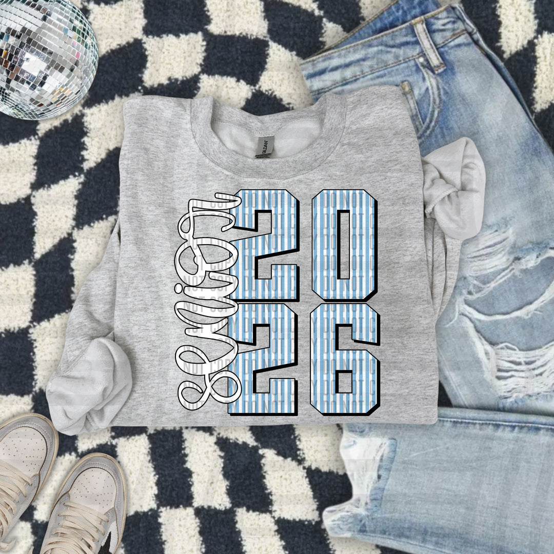 Senior 2026 Seersucker DTF Print