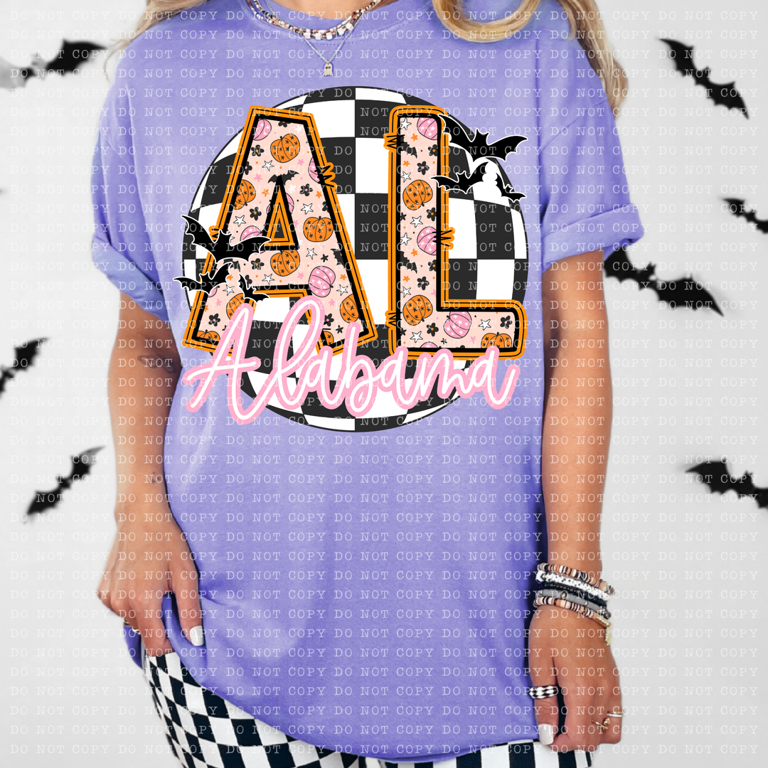 Pumpkin Batty States DTF Print