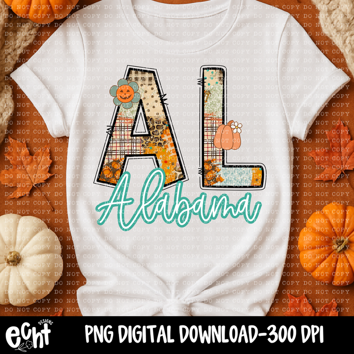 Patchwork Plaid States DTF Print