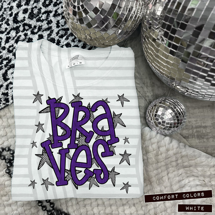 Purple Staggered DTF Print