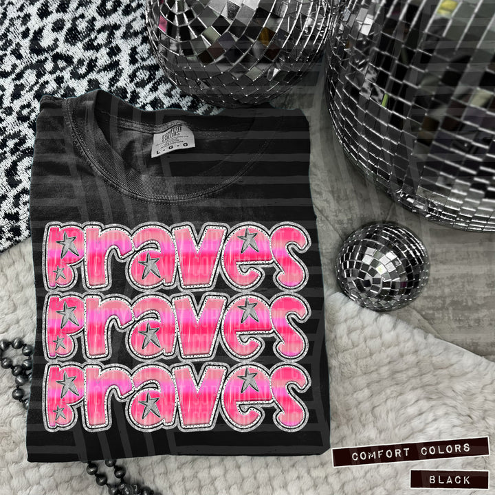 Pink Triple Stacked DTF Print