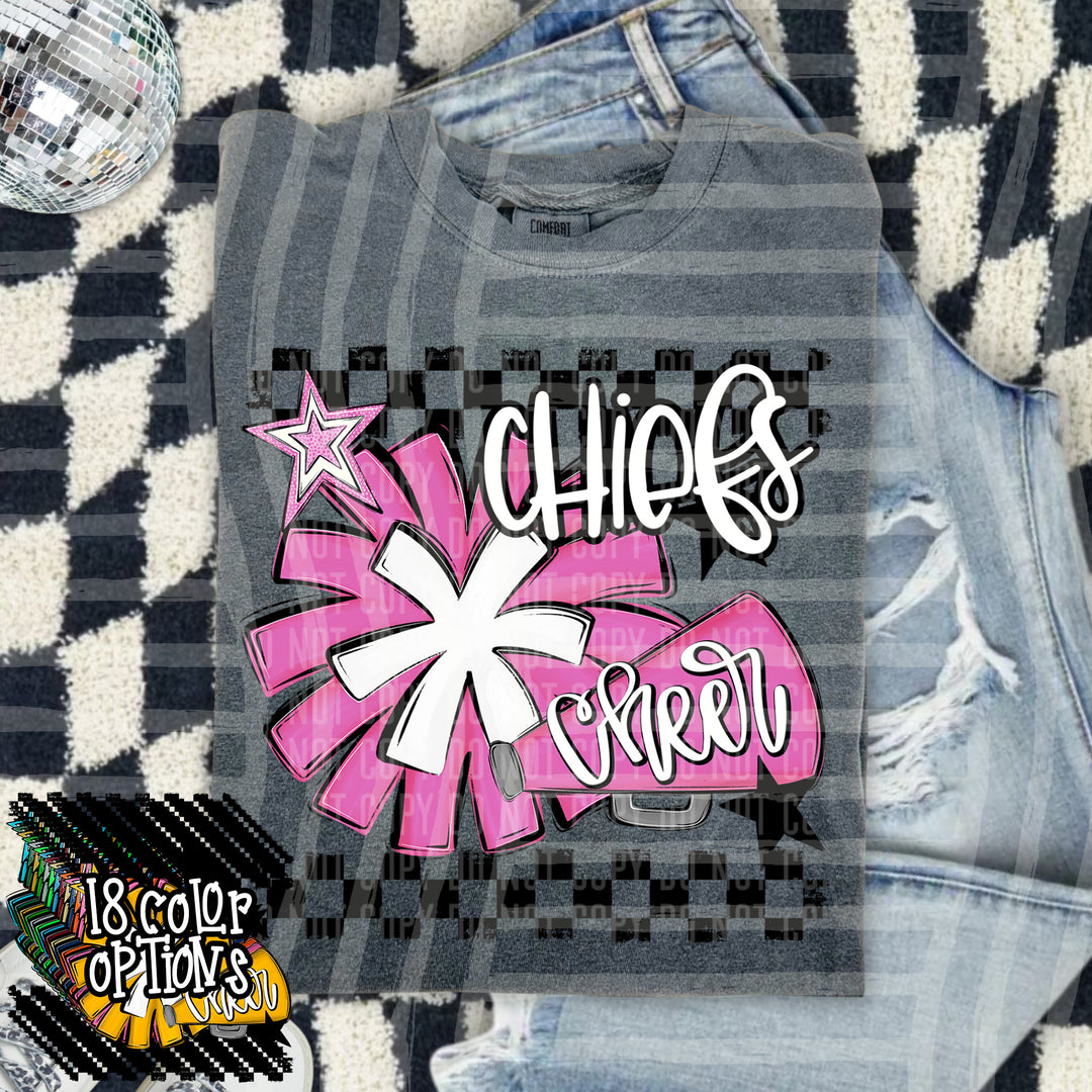 Cheer Pom With Names Sage DTF Print