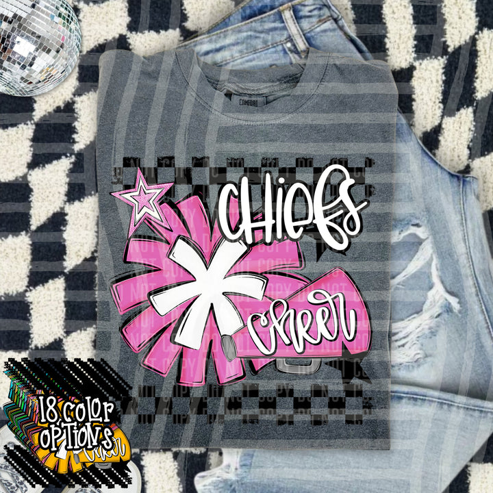 Cheer Pom With Names Sage DTF Print