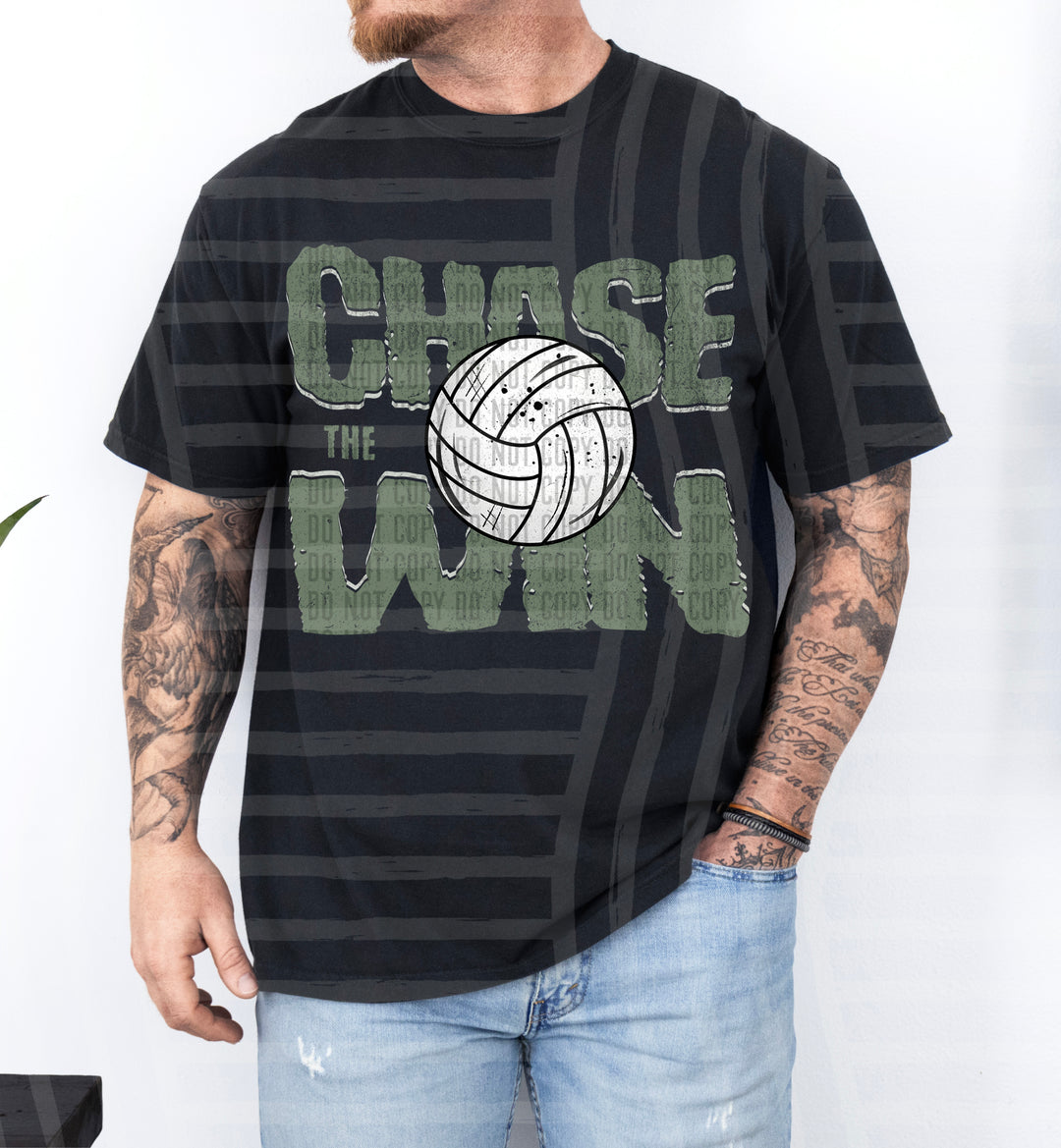 Chase The Win volleyball DTF Print