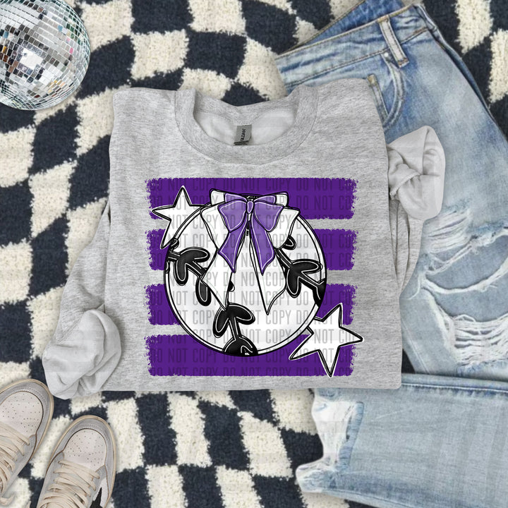 Baseball Bow DTF Print
