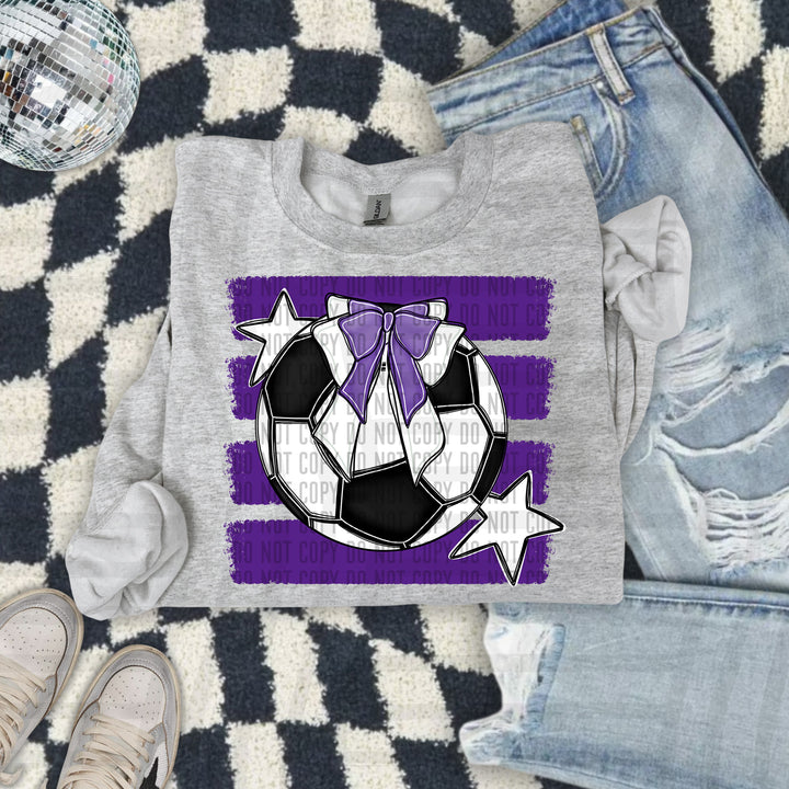 Soccer Bow DTF Print