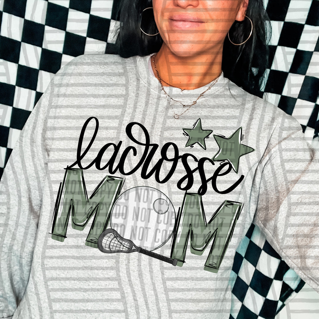 Sports Mom Lacrosse DTF Print