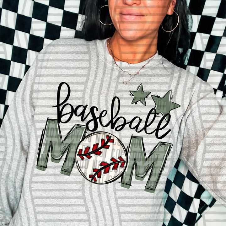 Sports Mom Baseball DTF Print