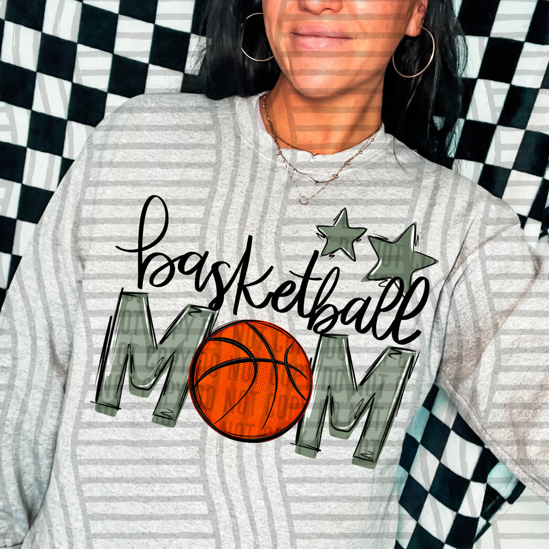 Sports Mom Basketball DTF Print