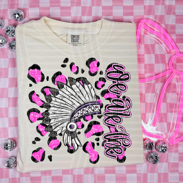 Preppy Leopard Mascot Heads DTF Print