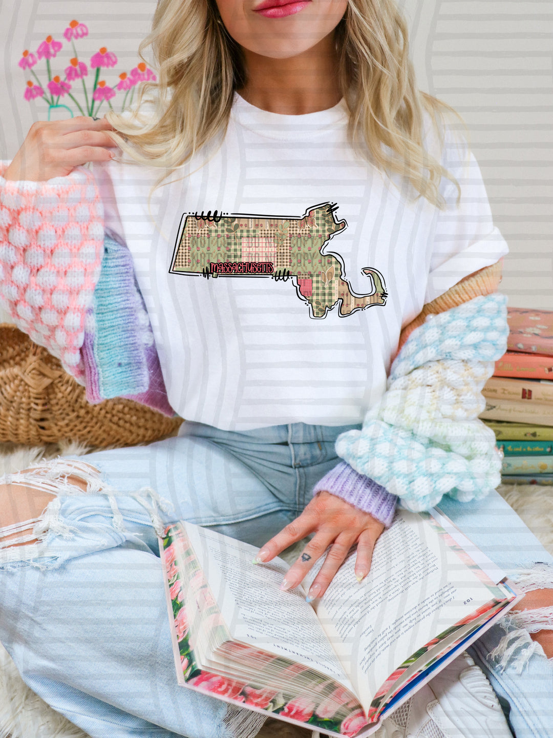 Butterfly Cottage States DTF Print
