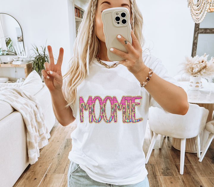 Preppy Leopard No Bow Mom Name DTF Print