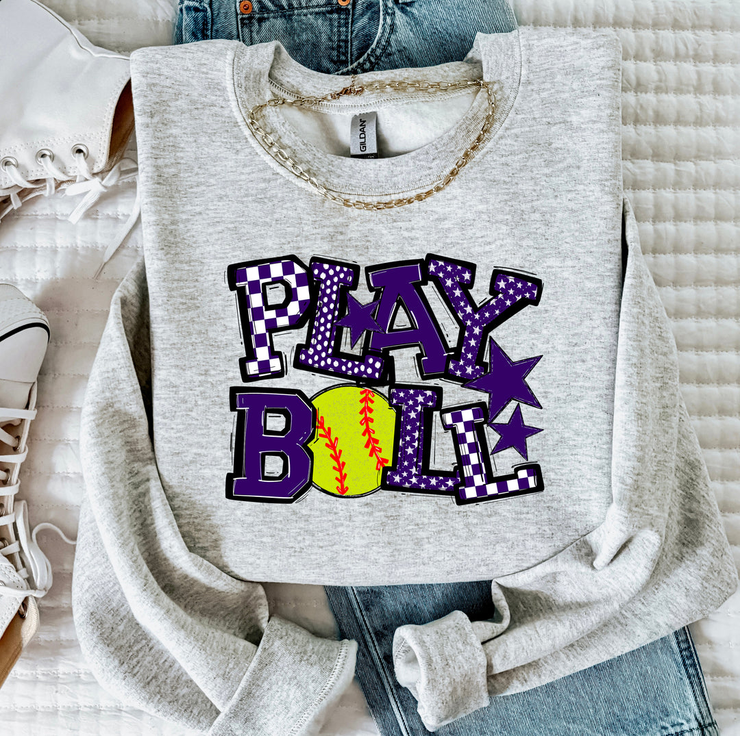 Play Ball Softball DTF Print