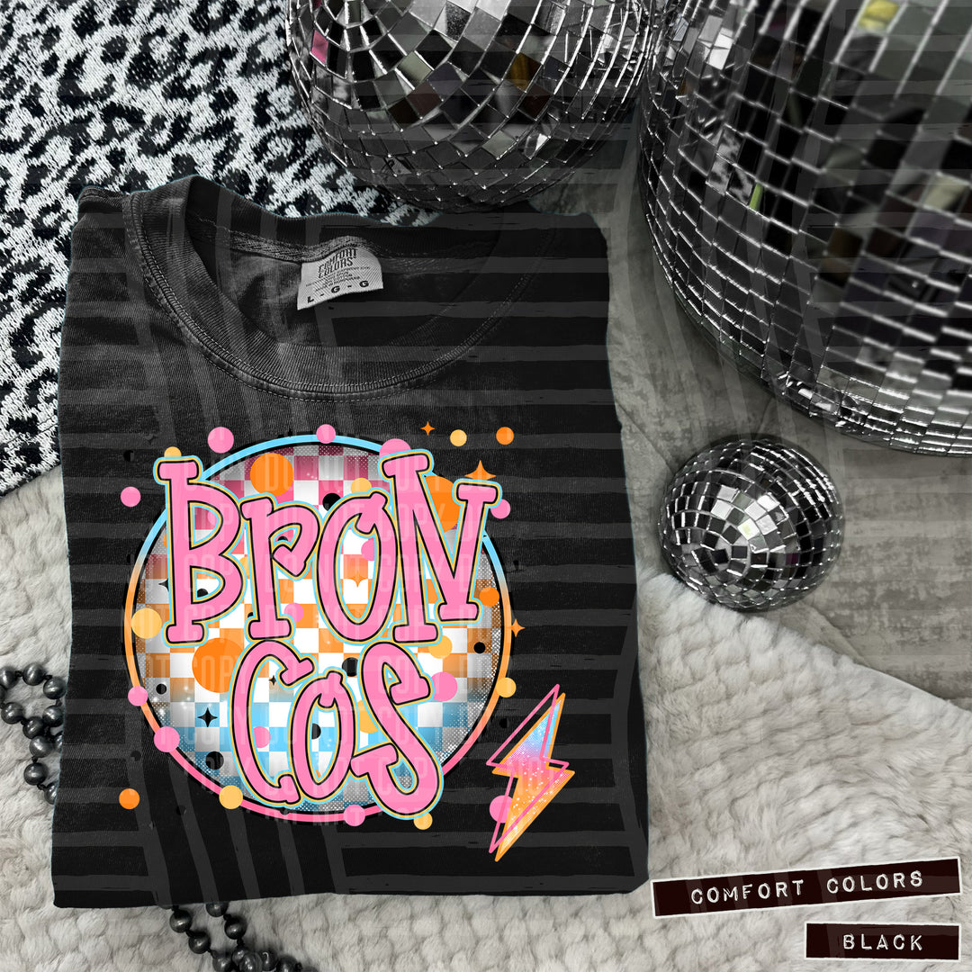 Neon Bright Circle DTF Print