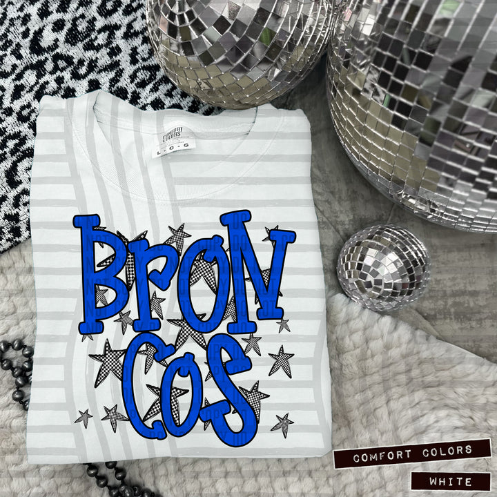 Blue Staggered DTF Print