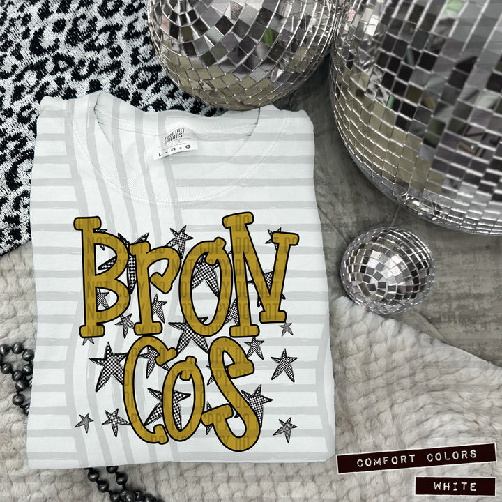Gold Staggered DTF Print