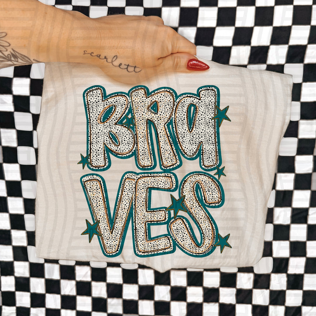 Teal Dotty DTF Print