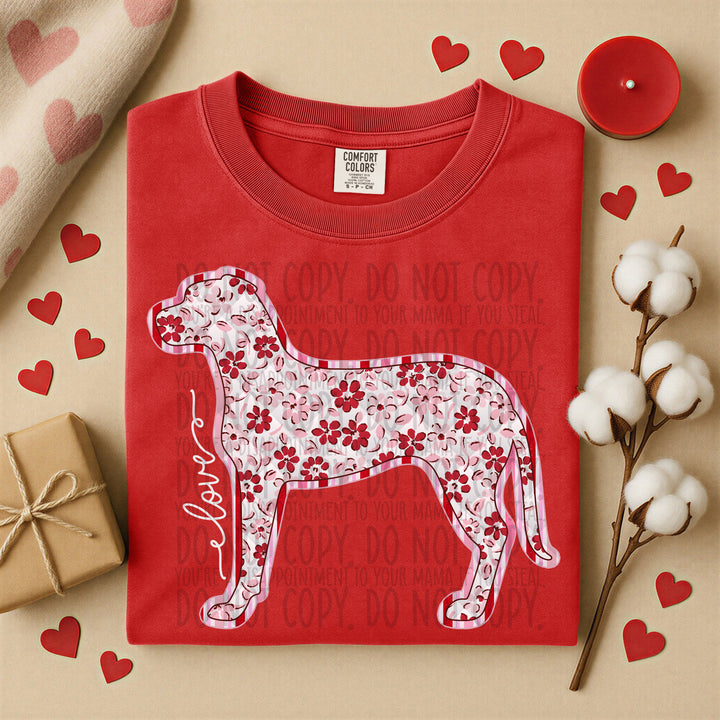 Valentine Dogs DTF Print