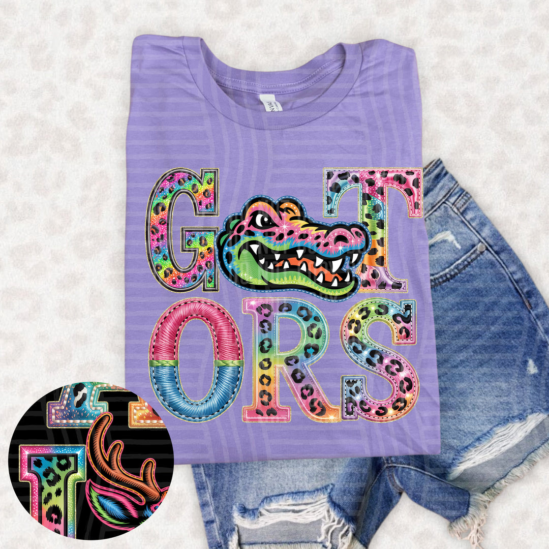 Rainbow Mascot Heads Stacked DTF Print