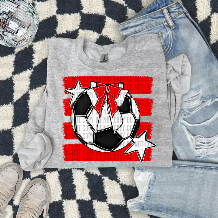 Soccer Bow DTF Print