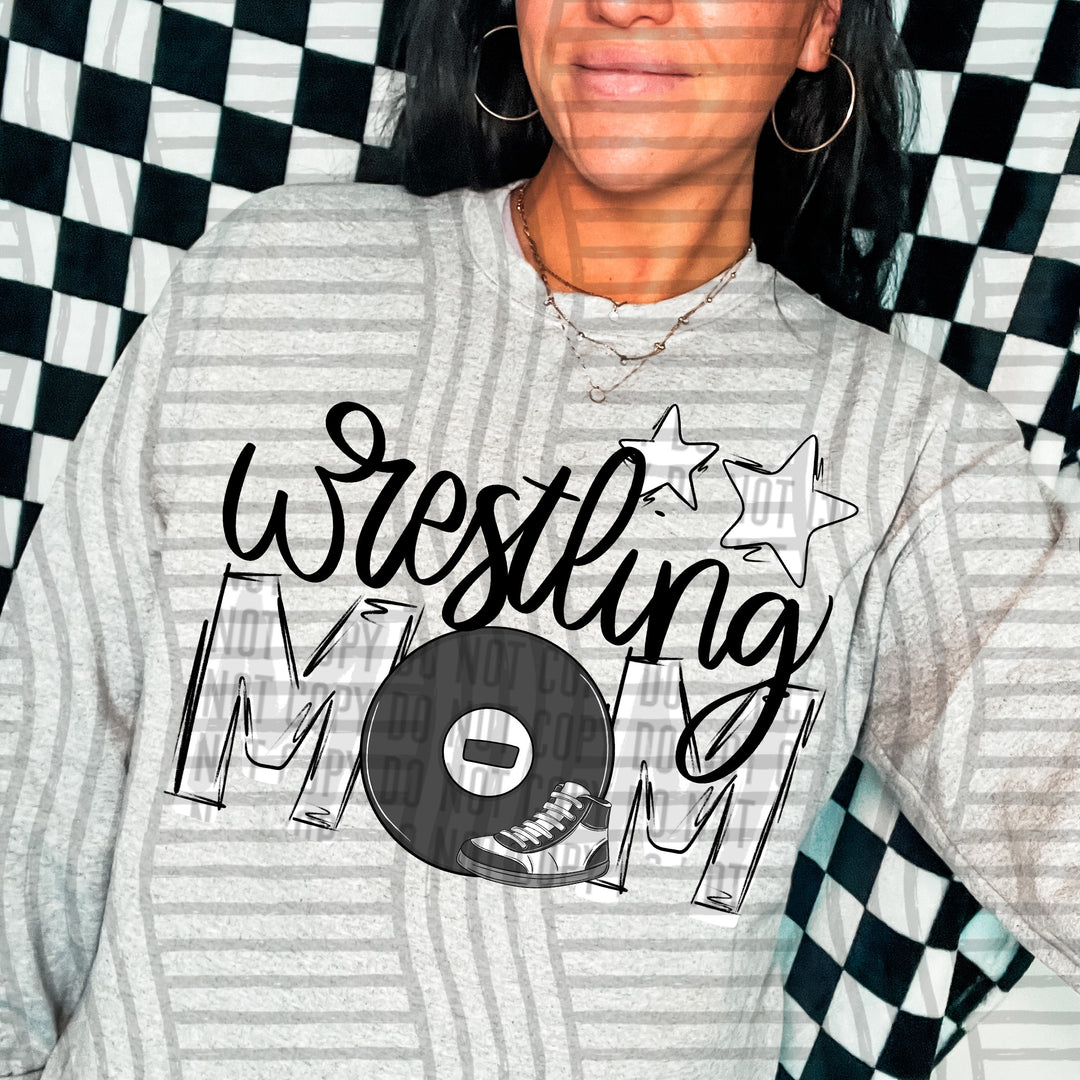 Sports Mom Wrestling DTF Print