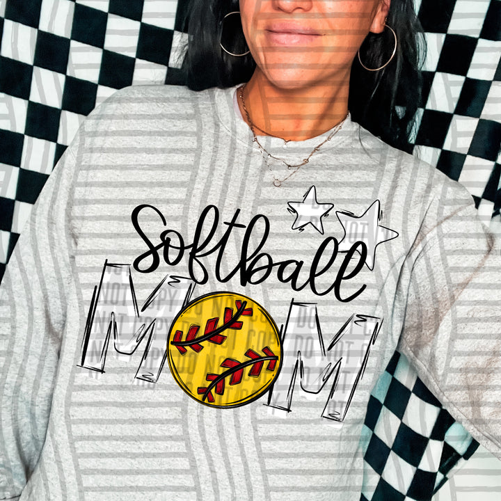 Sports Mom Softball DTF Print