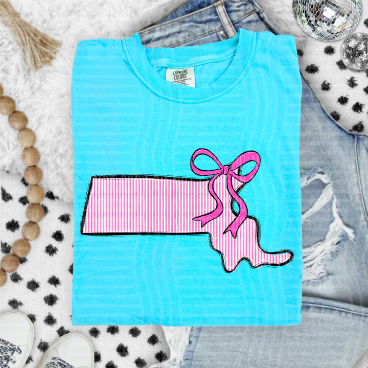 Seersucker States With Bow DTF Print