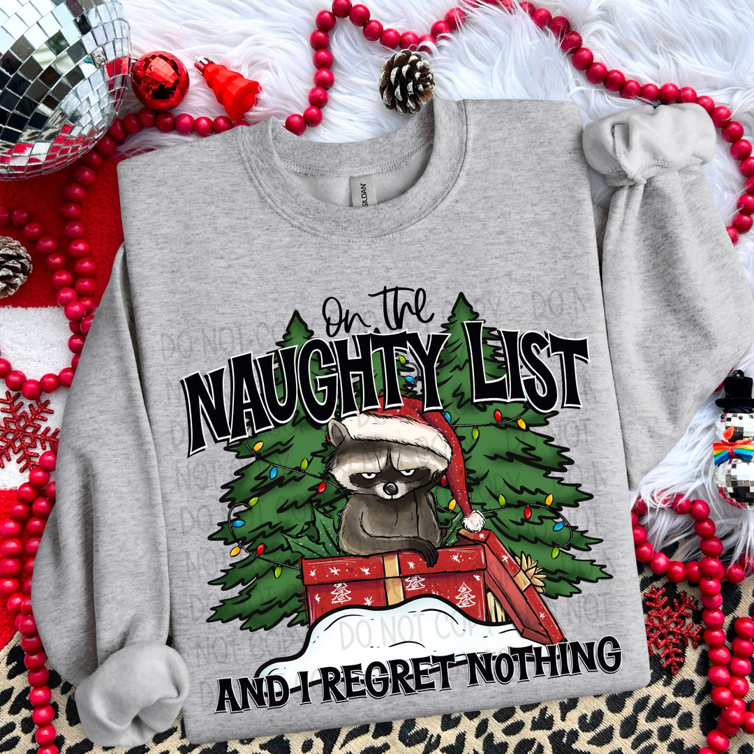 On The Naughty List DTF Print