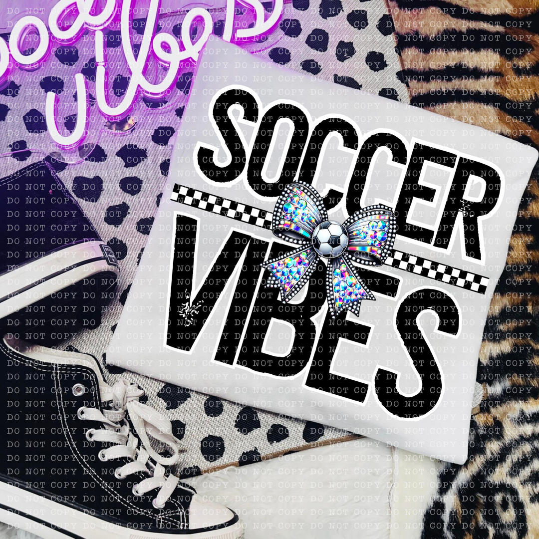 Sports Vibes Rhinestone Bows DTF Print