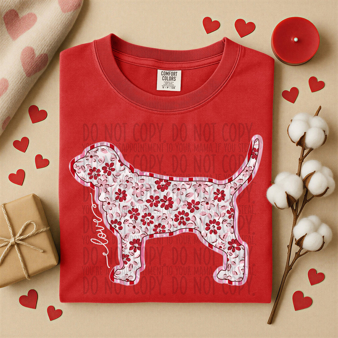 Valentine Dogs DTF Print